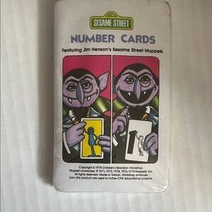 Vintage 1978 Sesame Street Number Cards Sealed in Original Packaging